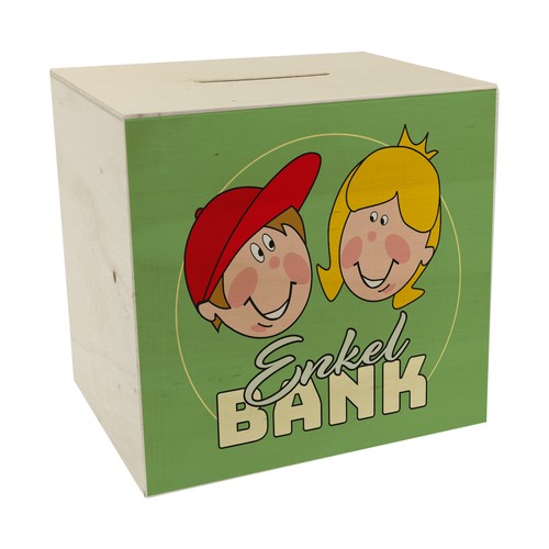 Enkelbank spardose aus holz - aus, in