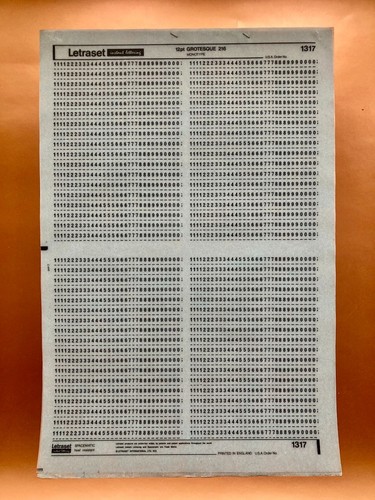 Letraset 1317 grotesque 216 - 1317,