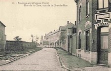 Fournes-en-Weppes LILLE 59 Nord Rue de la Gare vue de la Grande Rue