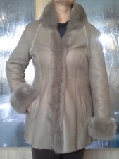 Madleine Lammfell-Pelz Mantel Größe 44