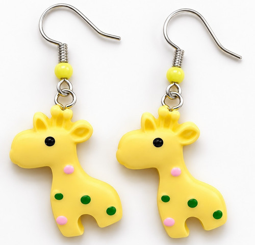 Giraffen gelb ohrringe - giraffen,