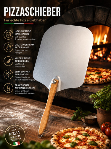 Aluminium pizzaschieber mit - aluminium,