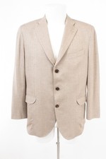 SØR Sakko Gr. 25 (48 Kurz ) Herren Kaschmir Seide Tweed Robert Noble Fischgrät