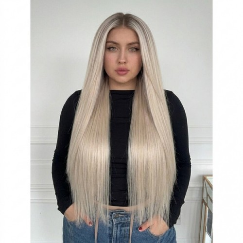Long straight strähnchenblond - straight,