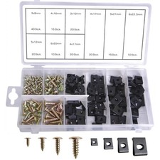 Dämpfungsscheiben- und Schrauben-Sortiment Karosserieklemme,- Schraube, 170-tlg.