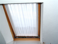 weiß Scheibengardinen B 140cm Spanngardine 100cm hoch Dachfenster  Gardine 