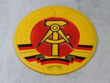 PVC Relief Schild mit DDR Wappen Emblem - Propaganda Ø 32cm