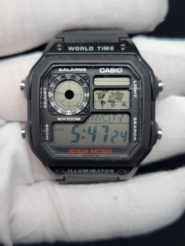 Casio world time digital watch - world,