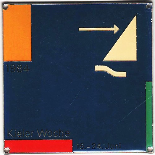Kieler woche plakette 1984 - plakette,