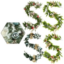 2 Meter Simulation Rattan Weihnachtsdeko für Theke und Esstisch