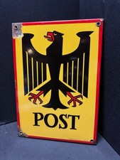 Post - Adler - Emailleschild 42 x 30 cm 1950/60 Deutsche Post