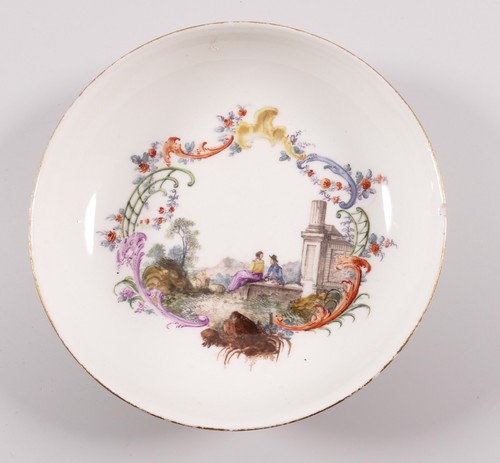 Meissen schälchen mit watteau - mit,