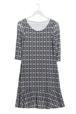 KLAUS DILKRATH Sommerkleid Damen Kleid Gr. DE 36 wollweiß-braun-grün Casual-Look