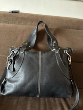 Damen Handtasche Fossil schwarz Leder
