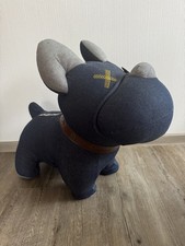 Rarität ⭐️ Jack & Jones Hund Demin französische Bulldogge 60cm Jeans Deko