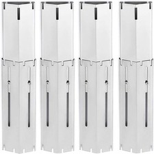 GriHero Brennerabdeckung Gasgrill verstellbar 30-53,3 cm Edelstahl Flammenvertei