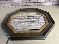 70er Shabby Italy Barock Spiegel Holzrahmen Prunkspiegel Wandspiegel oval gold