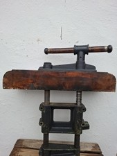 Schraubstock Holzschraubstock DDR Hobelbank Spannfutter Loft Design Deko alt 