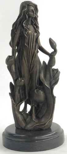 Bronze skulptur junge frau - bronze,