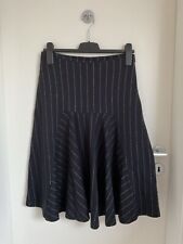 MAX & CO. Damen Rock Gr. S Schwarz Gelb Gestreift Wolle Baumwolle 