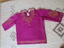 NEU! Indische Bluse, Tunika, goldene Stikerei, goldene Pailletten, Gr. 38