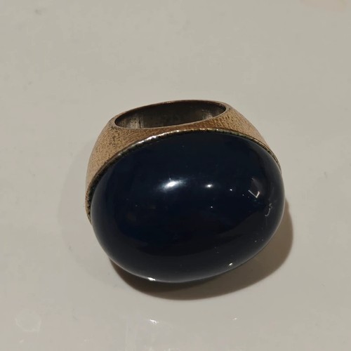 Midnight navy ring orb - ring, "orb"