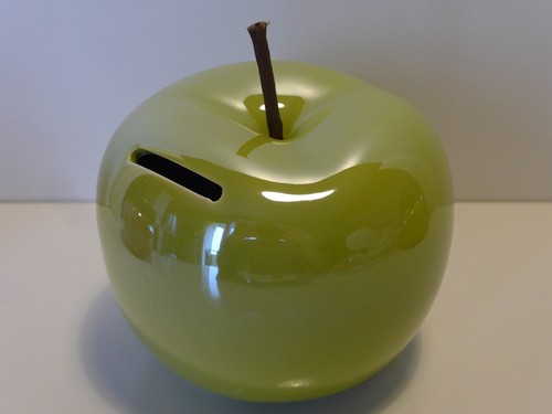 Spardose keramik apfel groß - apfel,