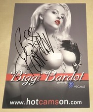 Biggi Bardot Original signierte Autogrammkarte Erotik Model Autogramm Karte #2