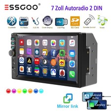 7 Zoll 2 DIN Autoradio Bluetooth CarPlay Android Auto Touchscreen Freisprech FM