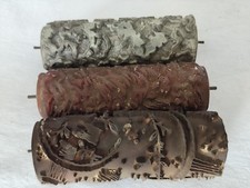 Aus einer Auflösung: 3 tolle alte Musterwalze / Strukturwalze aus Holz (Nr.1)