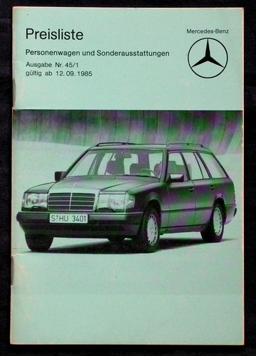 Mercedes preisliste 45 - preisliste, 45/1