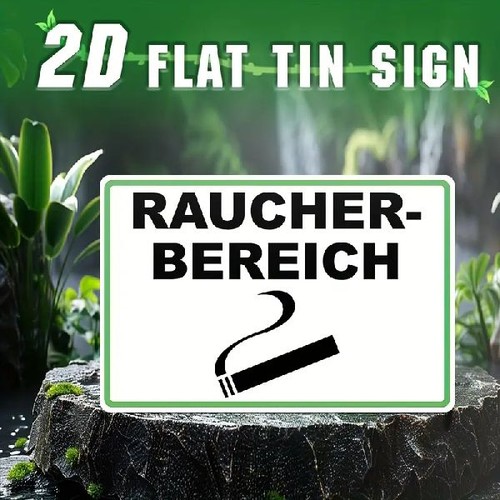 Blechschild raucherbereich - blechschild,