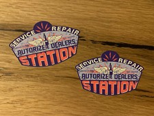 2x Station Stickers Vintage
