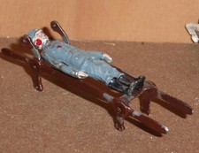 K.u.K. Armee 1.WK Soldat auf Bahre Zinn Figur Verwundeter Tragbahre Österreich