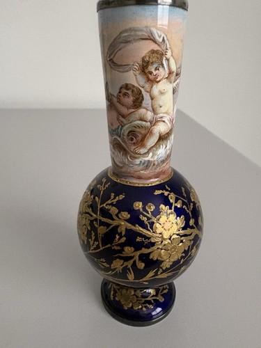 Antike wiener emaille vase - emaille,