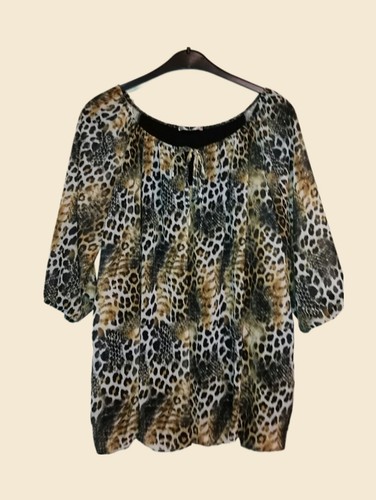 Leoparden tunika bluse 48 - leoparden,