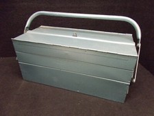 Werkzeugkasten, Metall, Vintage, Blau. #IK-573