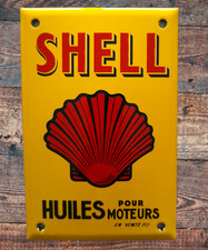 SHELL Türschild aus Emaille