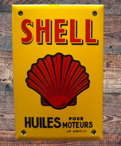 Shell türschild aus emaille - shell,