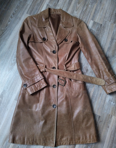 Top vintage ledermantel - top,