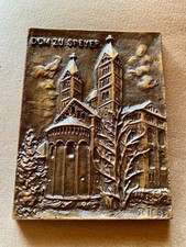 Hochw. Bronze Relief, Fa. Strassacker, „Dom Zu Speyer“ Kunstguss, Bronzeguss 