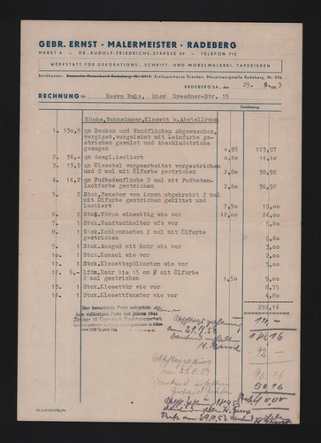 Radeberg rechnung 1953 - radeberg,,