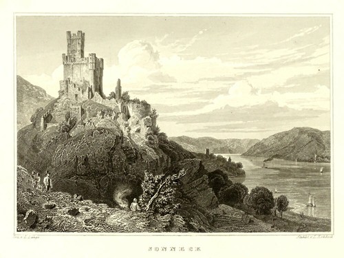 Burg sonneck mit blick über - burg,