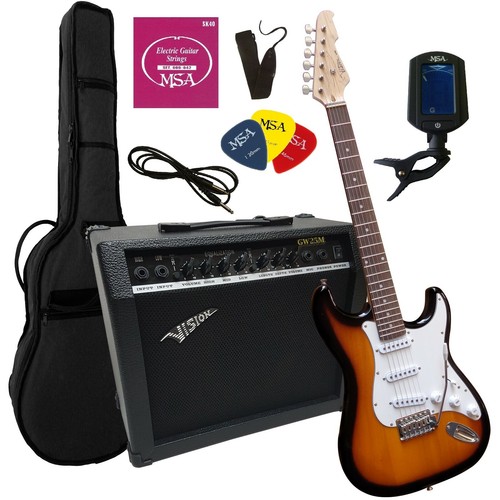 Gitarre st5 sunburst set - st5, sunburst,set