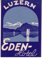 HOTEL LUGGAGE LABEL, EDEN