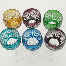 6 Vintage Nachtmann Lead Crystal Wine Glasses, Elegant Collector’s Set