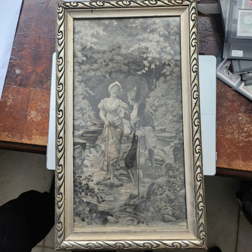 Fein gewebtes seidenbild - gewebtes,