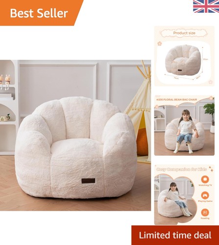 Blumen kunstfell sitzsack - sitzsack, sofa