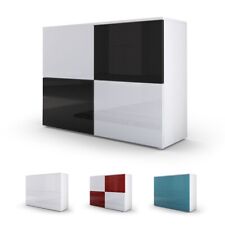 Kommode Schrank Anrichte Sideboard Highboard Regal Rova Weiß Hochglanz