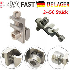 2~50 Stk Erdungsklemme Alu Edelstahl Solar PV für Aluprofil Blitzschutzklemme DE